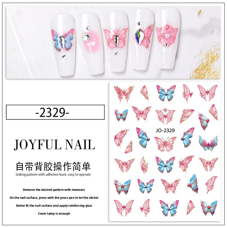 Wholesale Resin Butterfly Nail Enhancement Stickers